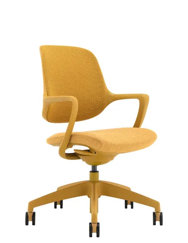 Кресло KRESLALUX NIRO-D37 YELLOW, для посетителя
