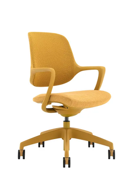 Кресло KRESLALUX NIRO-D37 YELLOW, для посетителя