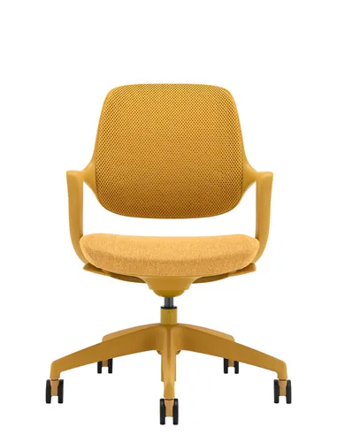Кресло KRESLALUX NIRO-D37 YELLOW, для посетителя