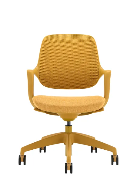 Кресло KRESLALUX NIRO-D37 YELLOW, для посетителя
