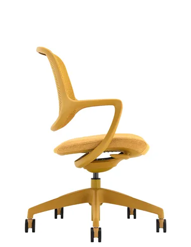 Кресло KRESLALUX NIRO-D37 YELLOW, для посетителя