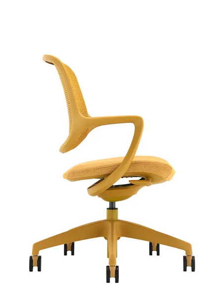 Кресло KRESLALUX NIRO-D37 YELLOW, для посетителя