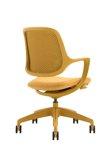 Кресло KRESLALUX NIRO-D37 YELLOW, для посетителя