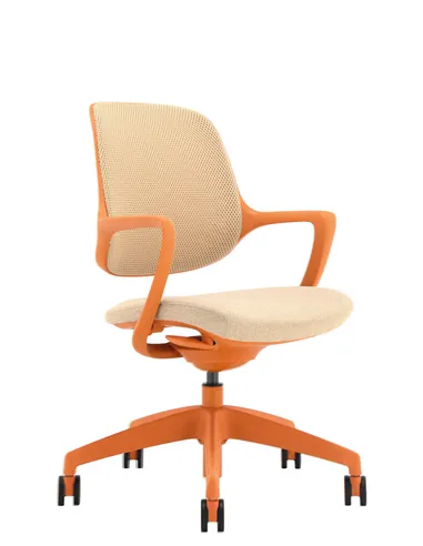 Кресло KRESLALUX NIRO-D38 ORANGE, для посетителя
