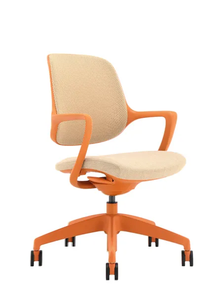 Кресло KRESLALUX NIRO-D38 ORANGE, для посетителя