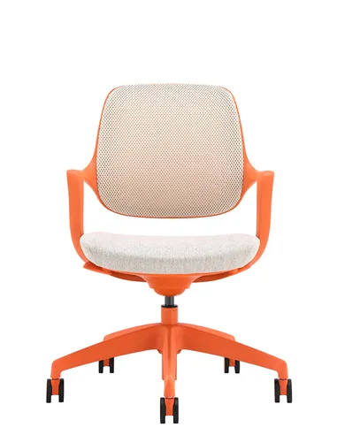 Кресло KRESLALUX NIRO-D38 ORANGE, для посетителя