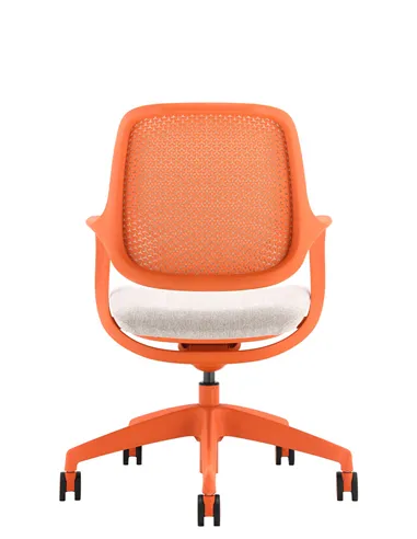 Кресло KRESLALUX NIRO-D38 ORANGE, для посетителя