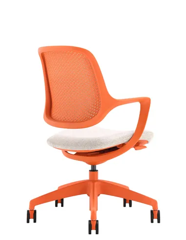 Кресло KRESLALUX NIRO-D38 ORANGE, для посетителя