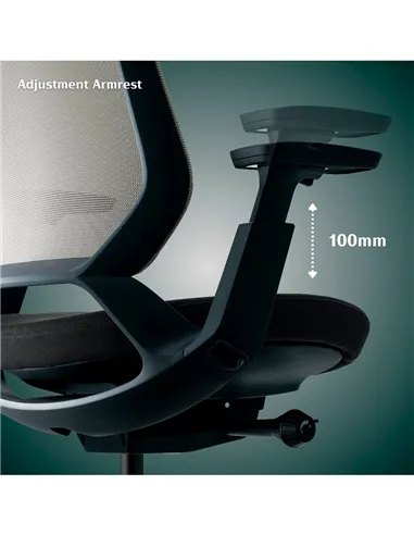 Крісло OKAMURA ABILIS CB BLACK для оператора