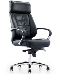 Крісло KRESLALUX A1607 BLACK для керівника, шкіряне