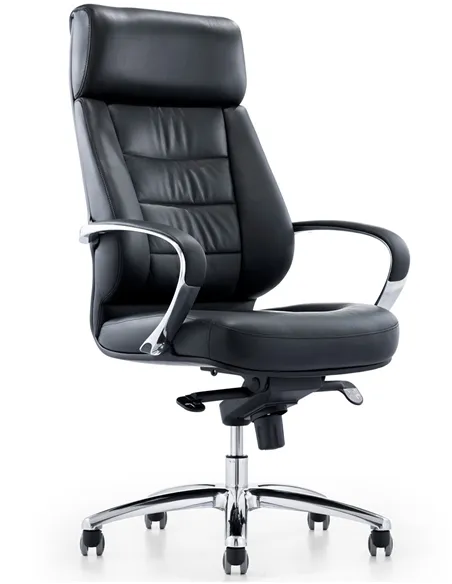 Крісло KRESLALUX A1607 BLACK для керівника, шкіряне