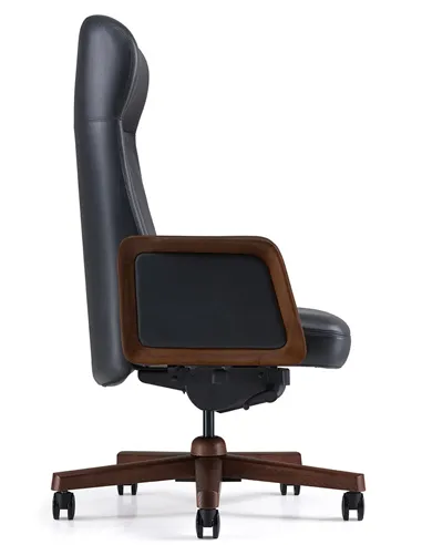 Крісло KRESLALUX A2560 BLACK для керівника, шкіряне