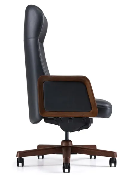 Крісло KRESLALUX A2560 BLACK для керівника, шкіряне