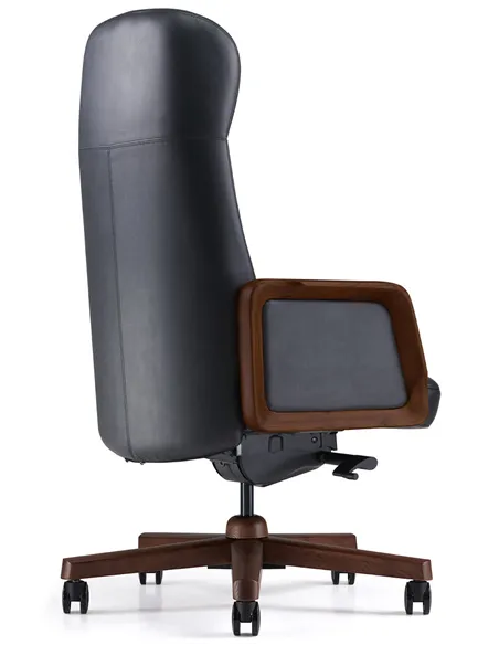 Крісло KRESLALUX A2560 BLACK для керівника, шкіряне