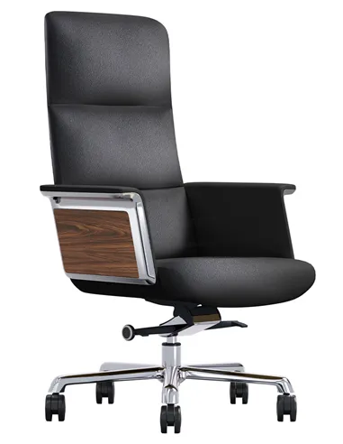 Крісло KRESLALUX FK018-A11 BLACK для керівника, шкіряне