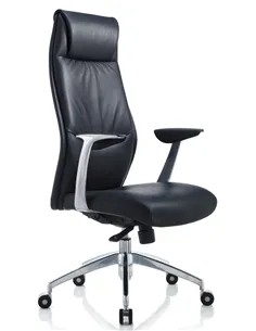 Крісло KRESLALUX 9184 BLACK для керівника, шкіряне