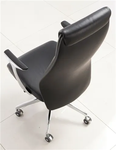 Крісло KRESLALUX 9184 BLACK для керівника, шкіряне