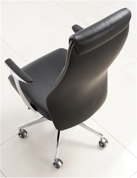 Крісло KRESLALUX 9184 BLACK для керівника, шкіряне