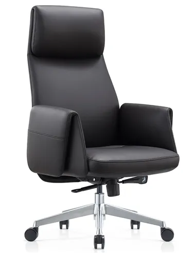 Крісло KRESLALUX A2065 BLACK для керівника, шкіряне