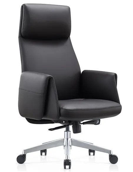 Крісло KRESLALUX A2065 BLACK для керівника, шкіряне