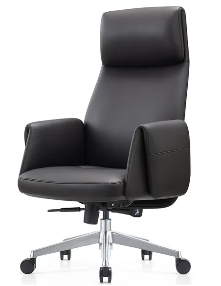 Крісло KRESLALUX A2065 BLACK для керівника, шкіряне