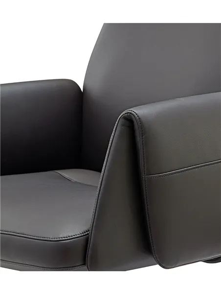 Крісло KRESLALUX A2065 BLACK для керівника, шкіряне
