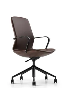 Конференц-кресло KRESLALUX FK016-B12 BROWN, кожаное