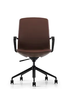 Конференц-кресло KRESLALUX FK016-B12 BROWN, кожаное 2