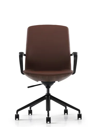 Конференц-кресло KRESLALUX FK016-B12 BROWN, кожаное