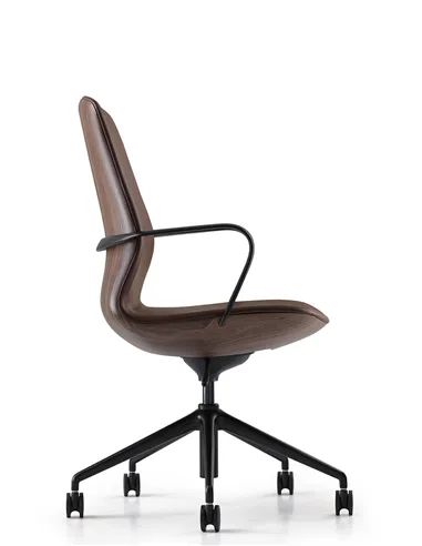 Конференц-кресло KRESLALUX FK016-B12 BROWN, кожаное