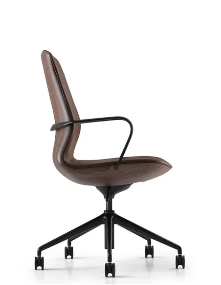 Конференц-кресло KRESLALUX FK016-B12 BROWN, кожаное