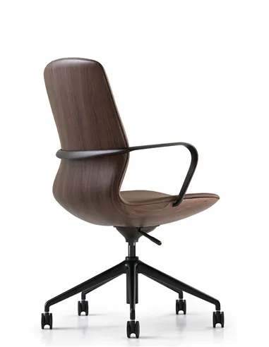 Конференц-кресло KRESLALUX FK016-B12 BROWN, кожаное