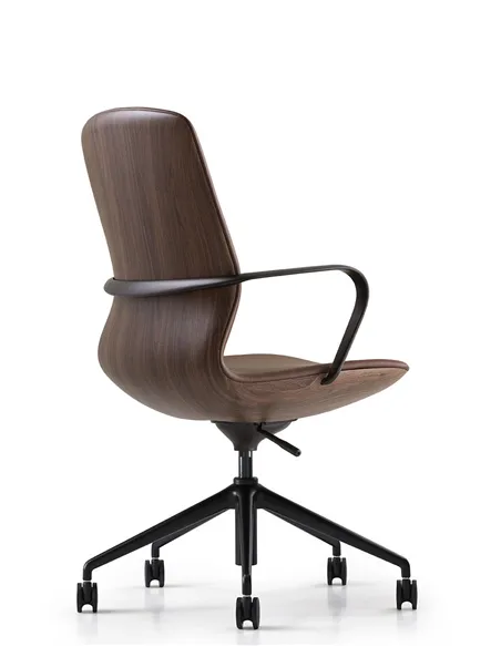 Конференц-кресло KRESLALUX FK016-B12 BROWN, кожаное