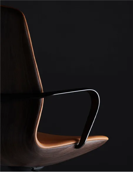 Конференц-кресло KRESLALUX FK016-B12 BROWN, кожаное