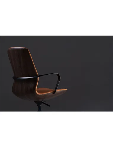 Конференц-кресло KRESLALUX FK016-B12 BROWN, кожаное