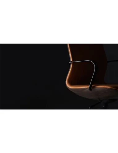 Конференц-кресло KRESLALUX FK016-B12 BROWN, кожаное