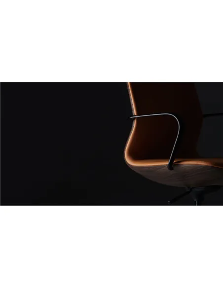 Конференц-кресло KRESLALUX FK016-B12 BROWN, кожаное