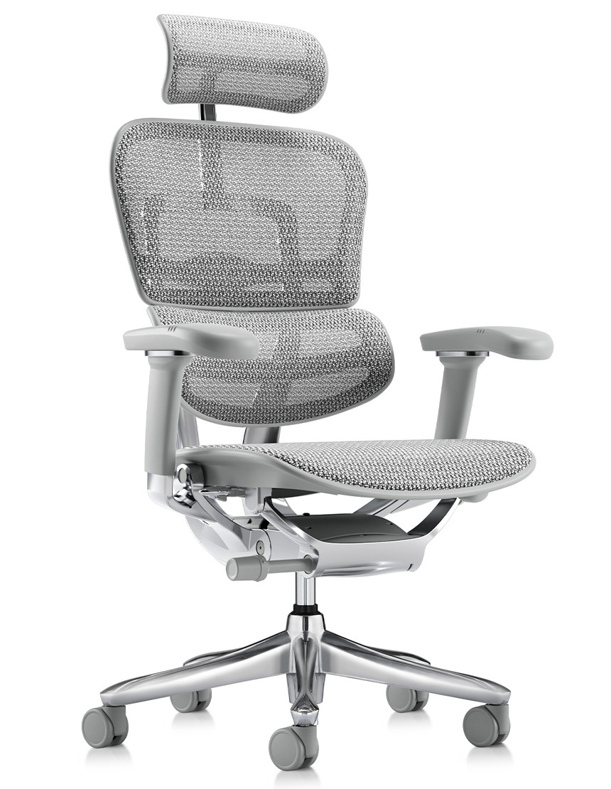 Крісло ERGOHUMAN LUXURY SE (EHSE-AG-HAM-5D-ST-D, сітка W945-24 White), ергономічне