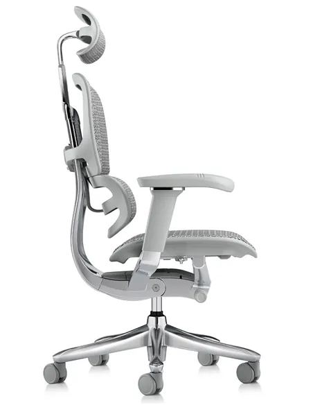 Крісло ERGOHUMAN LUXURY SE (EHSE-AG-HAM-5D-ST-D, сітка W945-24 White), ергономічне