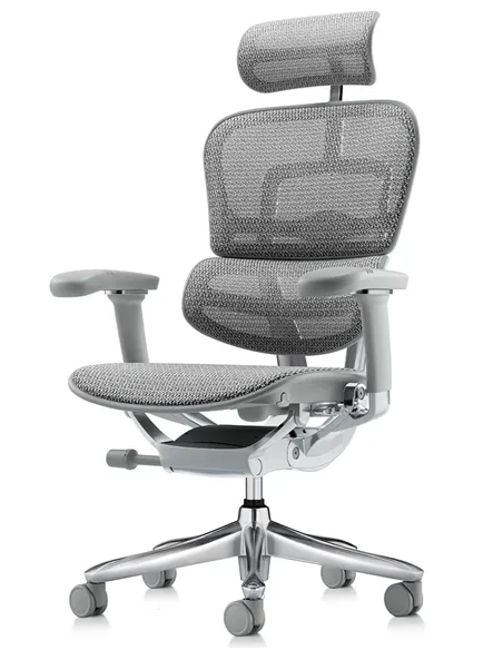 Крісло ERGOHUMAN LUXURY SE (EHSE-AG-HAM-5D-ST-D, сітка W945-24 White), ергономічне