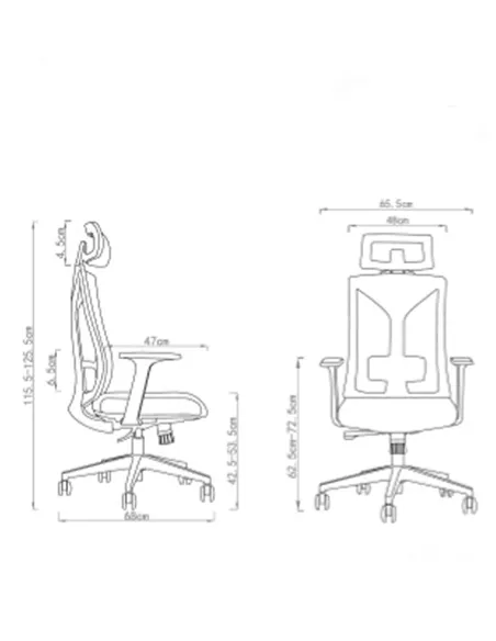 Крісло KRESLALUX PRIMER-A DARK GREY, ергономічне