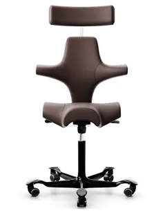 Крісло HAG CAPISCO 8107 BLACK, шкіряне, ергономічне