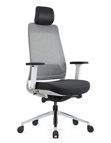 Крісло KRESLALUX FILO-A1 WHITE (Grey + Black) ергономічне
