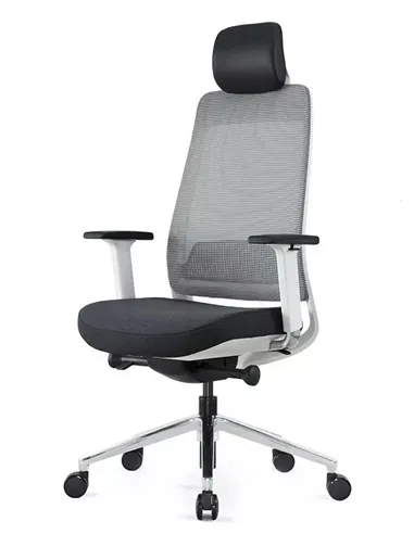 Крісло KRESLALUX FILO-A1 WHITE (Grey + Black) ергономічне