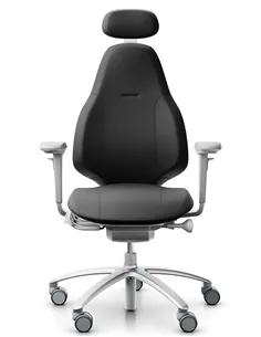 Крісло FLOKK RH MEREO 220 SILVER GREY шкіряне, ергономічне