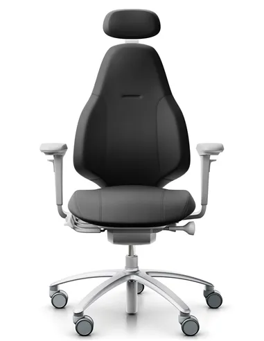 Крісло FLOKK RH MEREO 220 SILVER GREY шкіряне, ергономічне