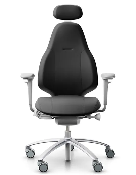 Крісло FLOKK RH MEREO 220 SILVER GREY шкіряне, ергономічне