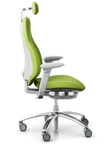 Крісло FLOKK RH MEREO 220 SILVER GREY ергономічне, салатове (Nexus)