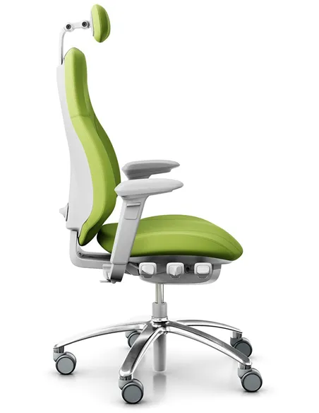 Крісло FLOKK RH MEREO 220 SILVER GREY ергономічне, салатове (Nexus)
