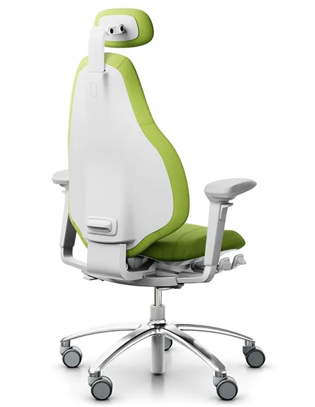 Крісло FLOKK RH MEREO 220 SILVER GREY ергономічне, салатове (Nexus)